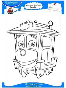 Çocuklar İçin Tramway Boyama Sayfaları 